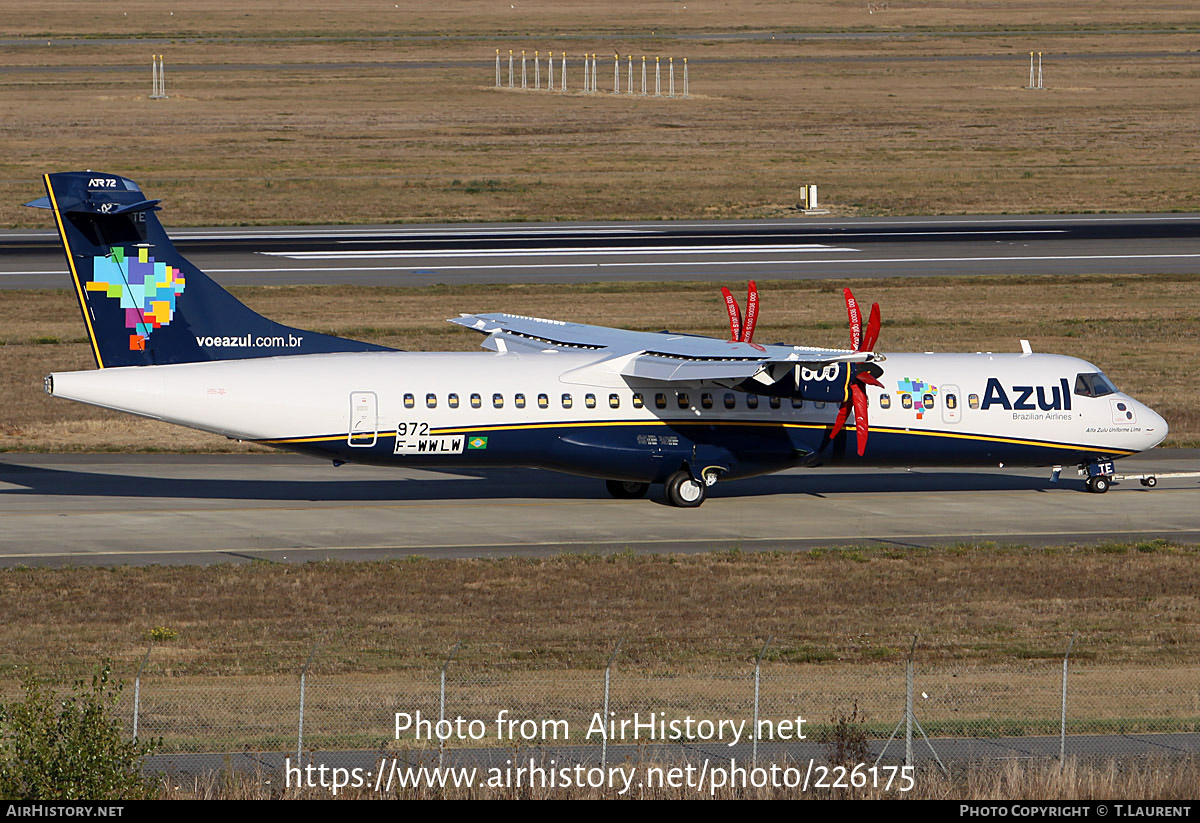 Aircraft Photo of F-WWLW | ATR ATR-72-600 (ATR-72-212A) | Azul Linhas Aéreas Brasileiras | AirHistory.net #226175