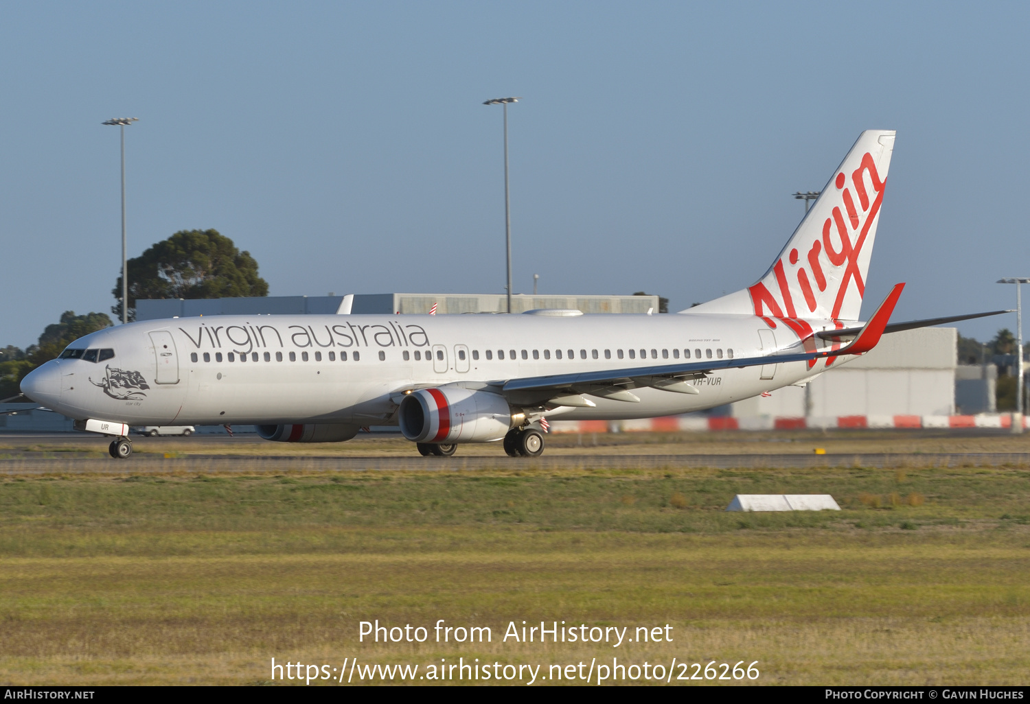 Aircraft Photo of VH-VUR | Boeing 737-8FE | Virgin Australia Airlines | AirHistory.net #226266