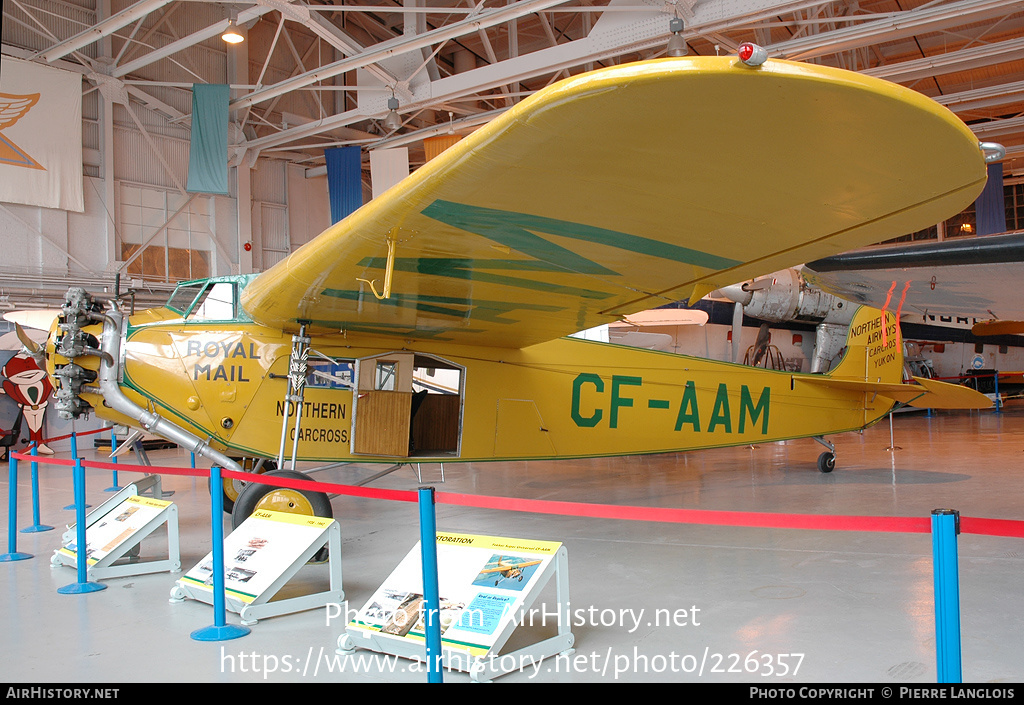 Aircraft Photo of CF-AAM | Fokker Super Universal | Northern Airways | AirHistory.net #226357