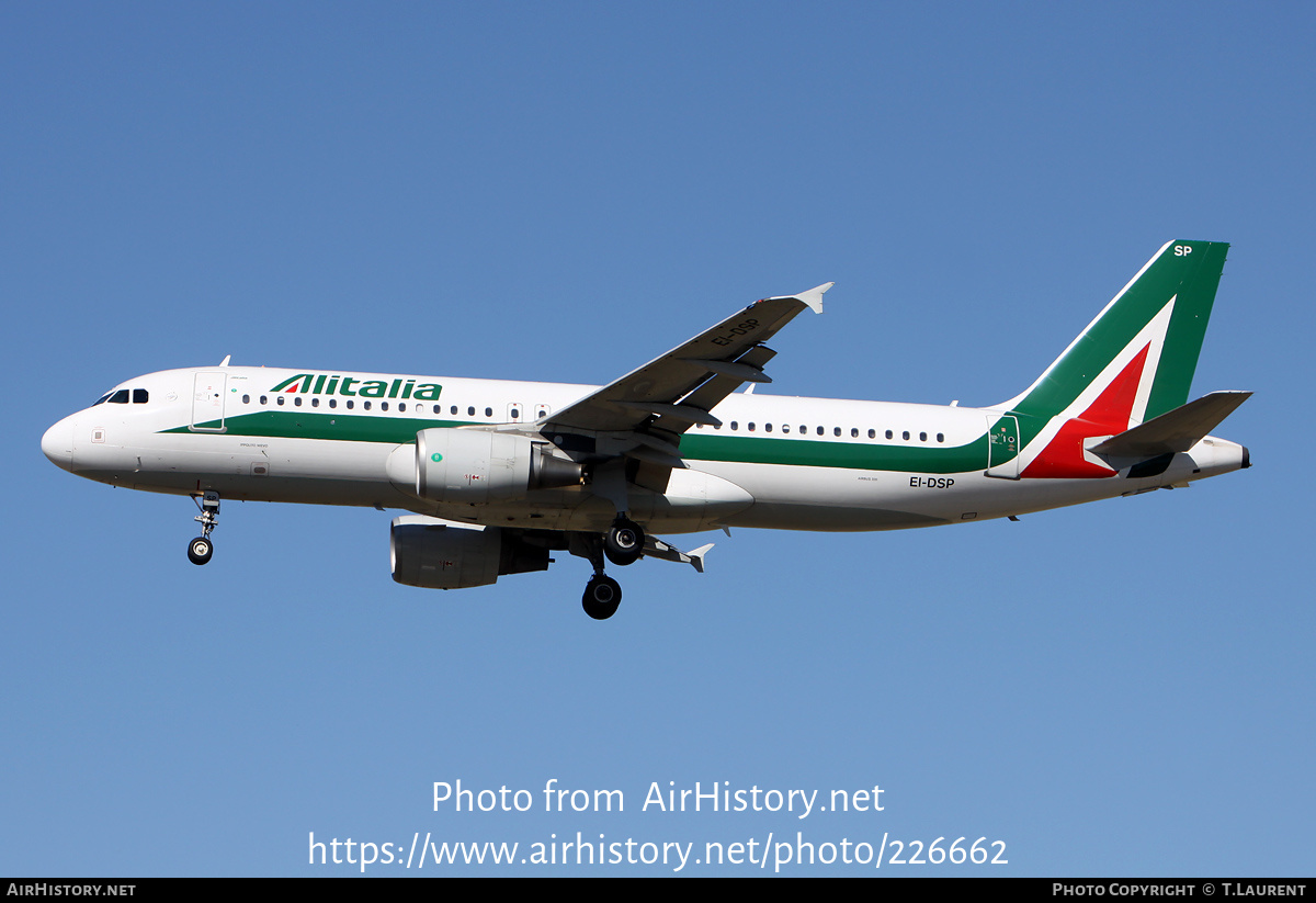 Aircraft Photo of EI-DSP | Airbus A320-216 | Alitalia | AirHistory.net #226662