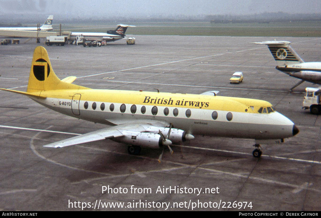 Aircraft Photo of G-AOYO | Vickers 806 Viscount | British Airways | AirHistory.net #226974