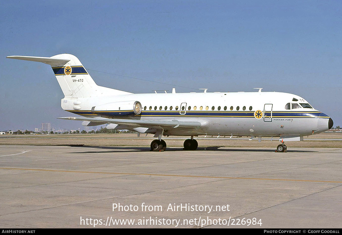 Aircraft Photo of VH-ATG | Fokker F28-1000 Fellowship | Department of Transport | AirHistory.net #226984