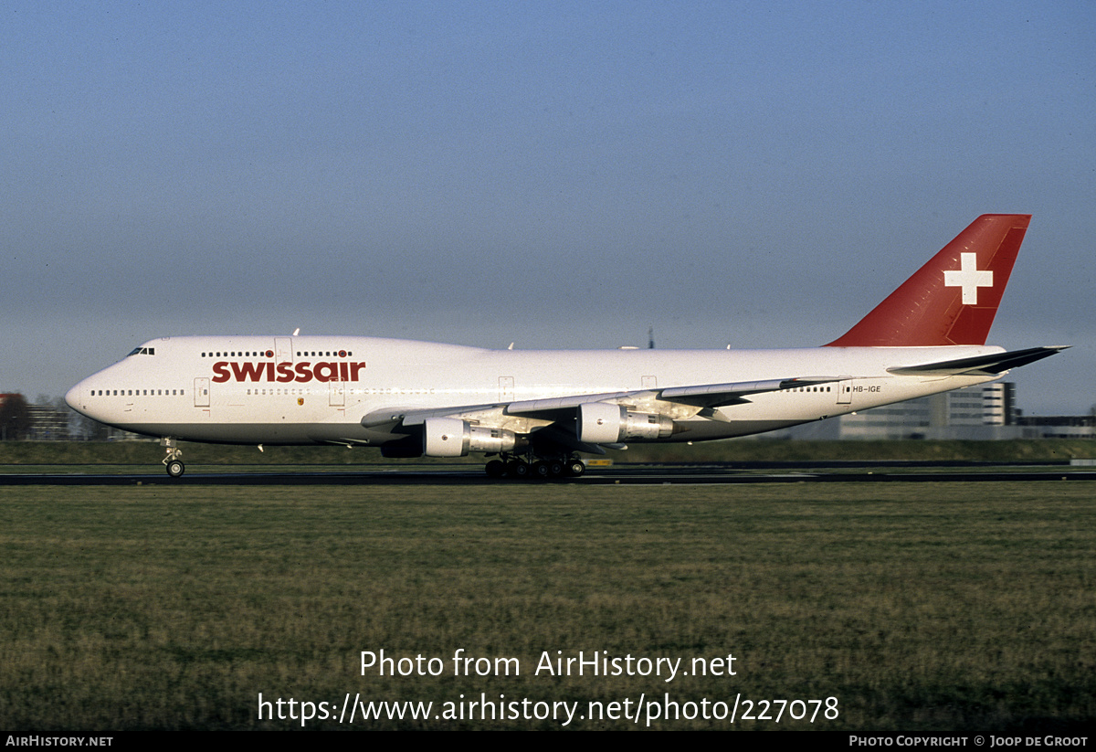 Aircraft Photo of HB-IGE | Boeing 747-357 | Swissair | AirHistory.net #227078