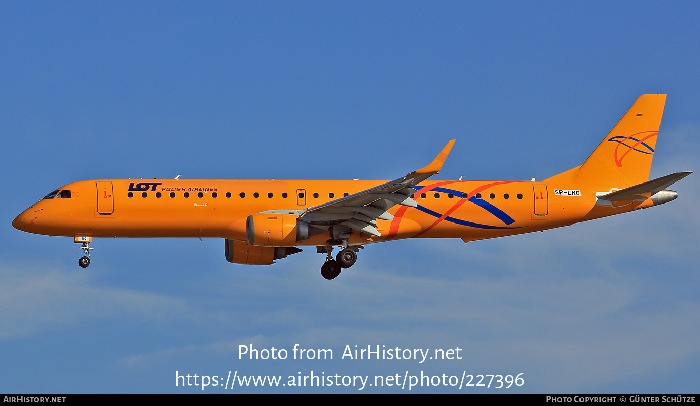 Aircraft Photo of SP-LNO | Embraer 195LR (ERJ-190-200LR) | LOT Polish Airlines - Polskie Linie Lotnicze | AirHistory.net #227396