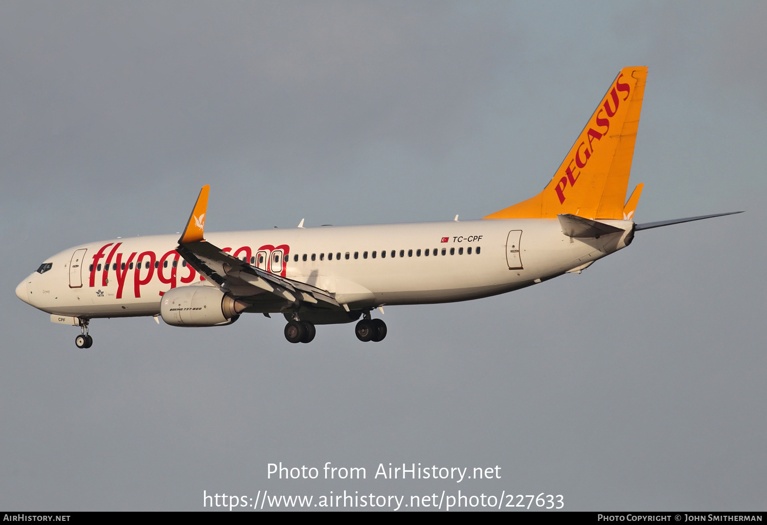 Aircraft Photo of TC-CPF | Boeing 737-82R | Pegasus Airlines | AirHistory.net #227633