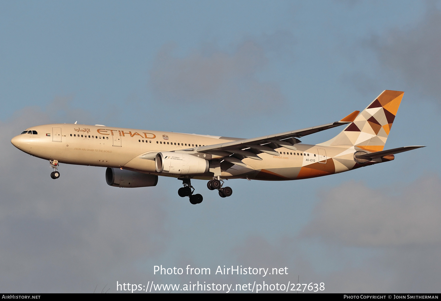 Aircraft Photo of A6-EYD | Airbus A330-243 | Etihad Airways | AirHistory.net #227638