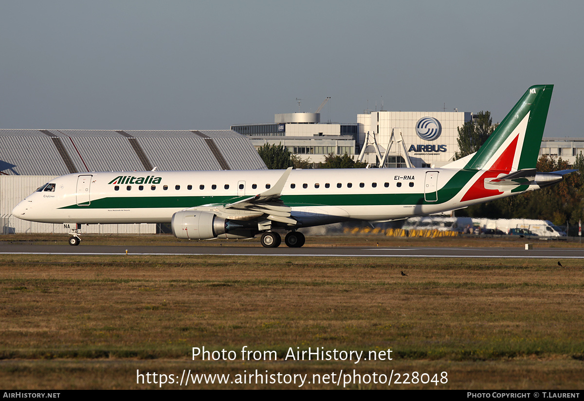 Aircraft Photo of EI-RNA | Embraer 190STD (ERJ-190-100STD) | Alitalia CityLiner | AirHistory.net #228048