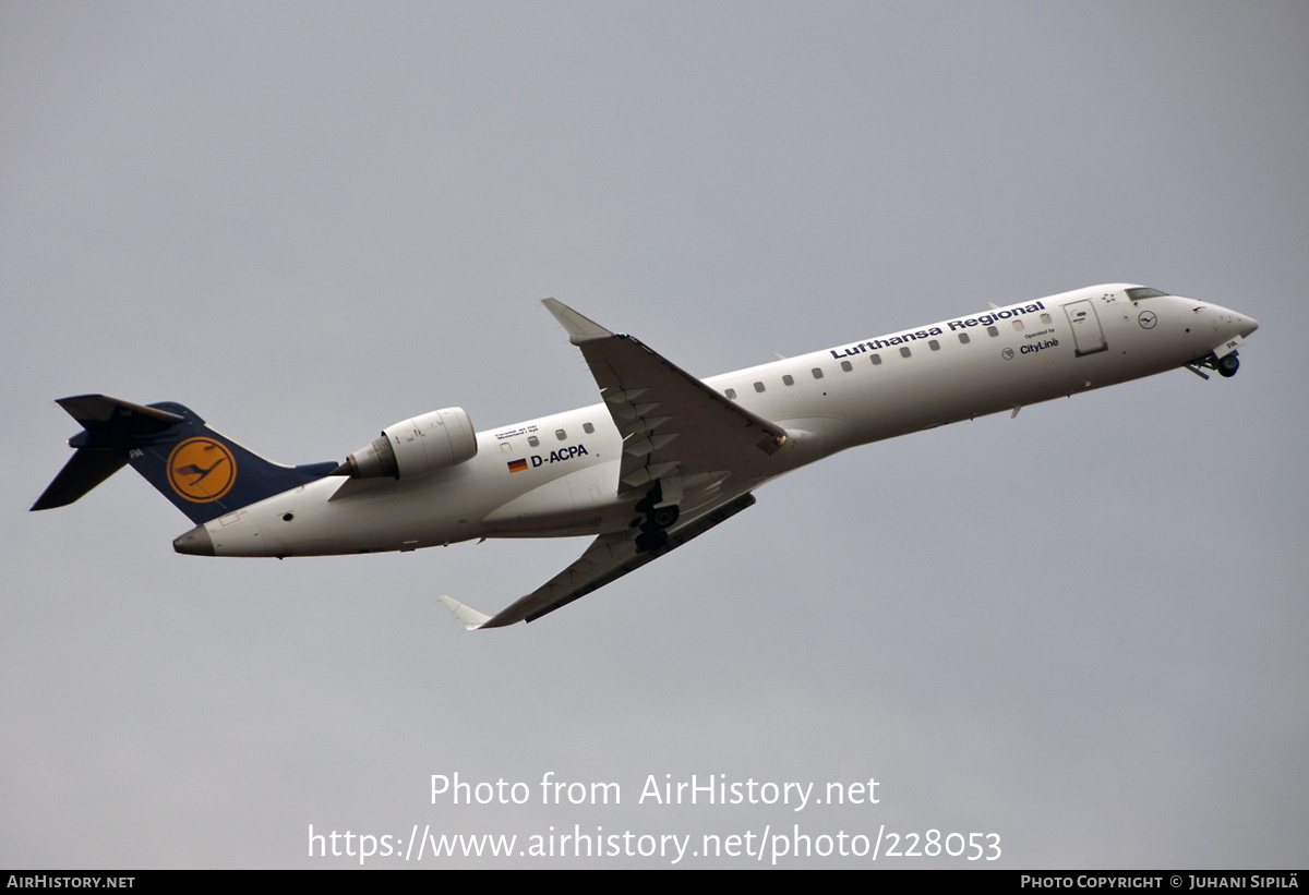 Aircraft Photo of D-ACPA | Bombardier CRJ-701ER (CL-600-2C10) | Lufthansa Regional | AirHistory.net #228053