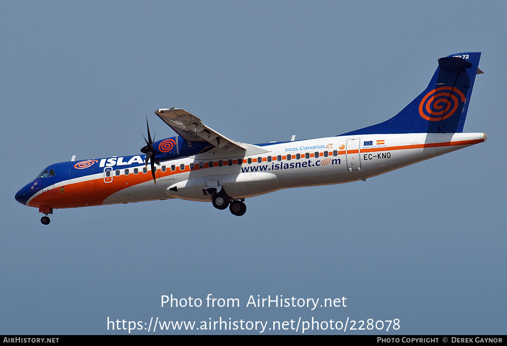 Aircraft Photo of EC-KNO | ATR ATR-72-500 (ATR-72-212A) | Islas Airways | AirHistory.net #228078