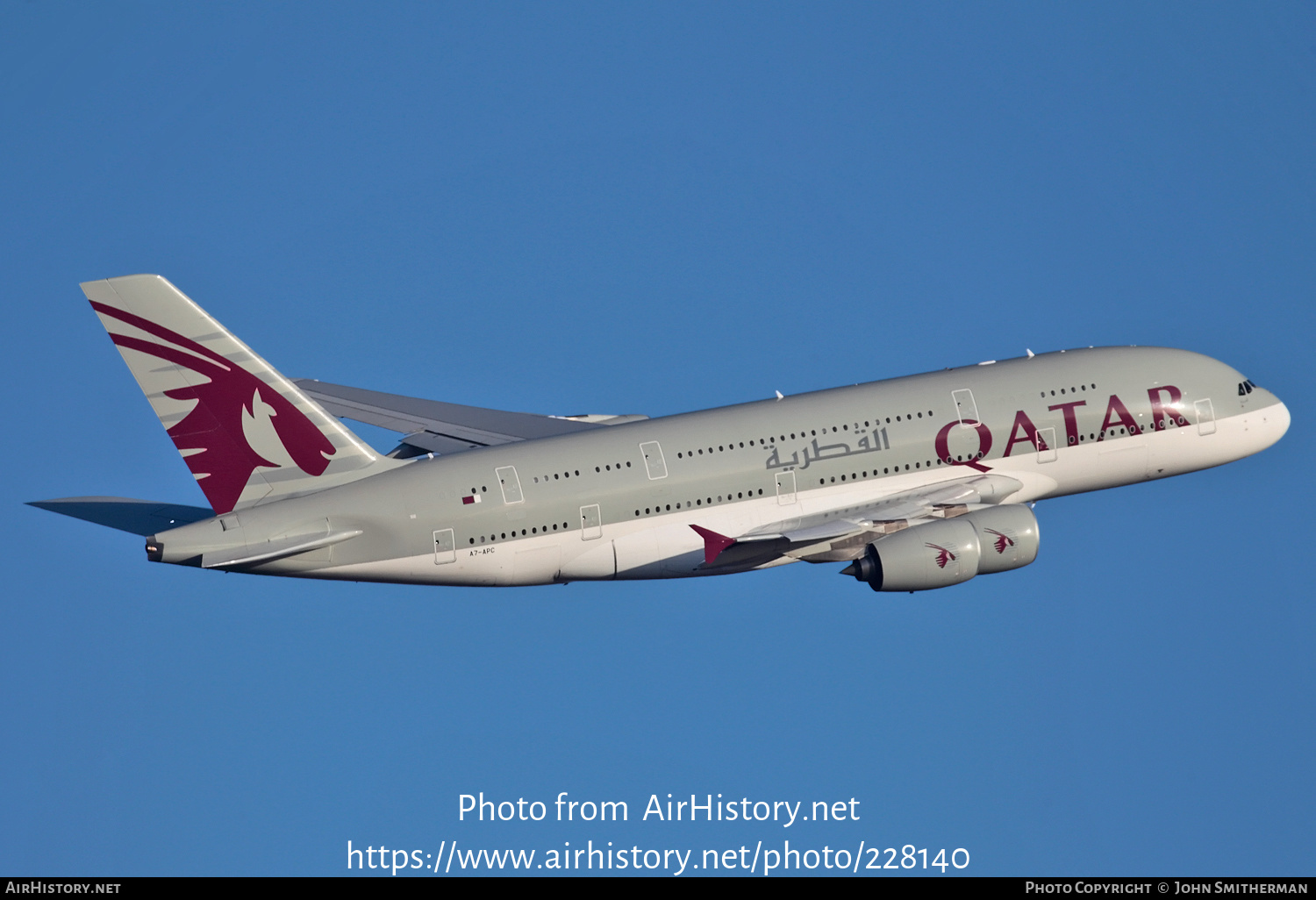 Aircraft Photo of A7-APC | Airbus A380-861 | Qatar Airways | AirHistory.net #228140