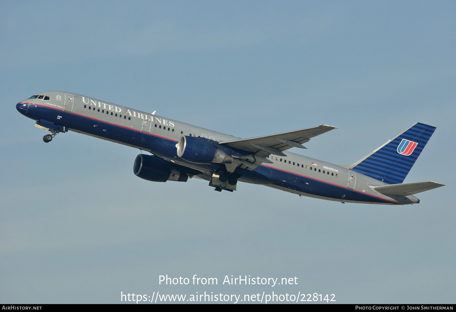 Aircraft Photo of N595UA | Boeing 757-222 | United Airlines | AirHistory.net #228142