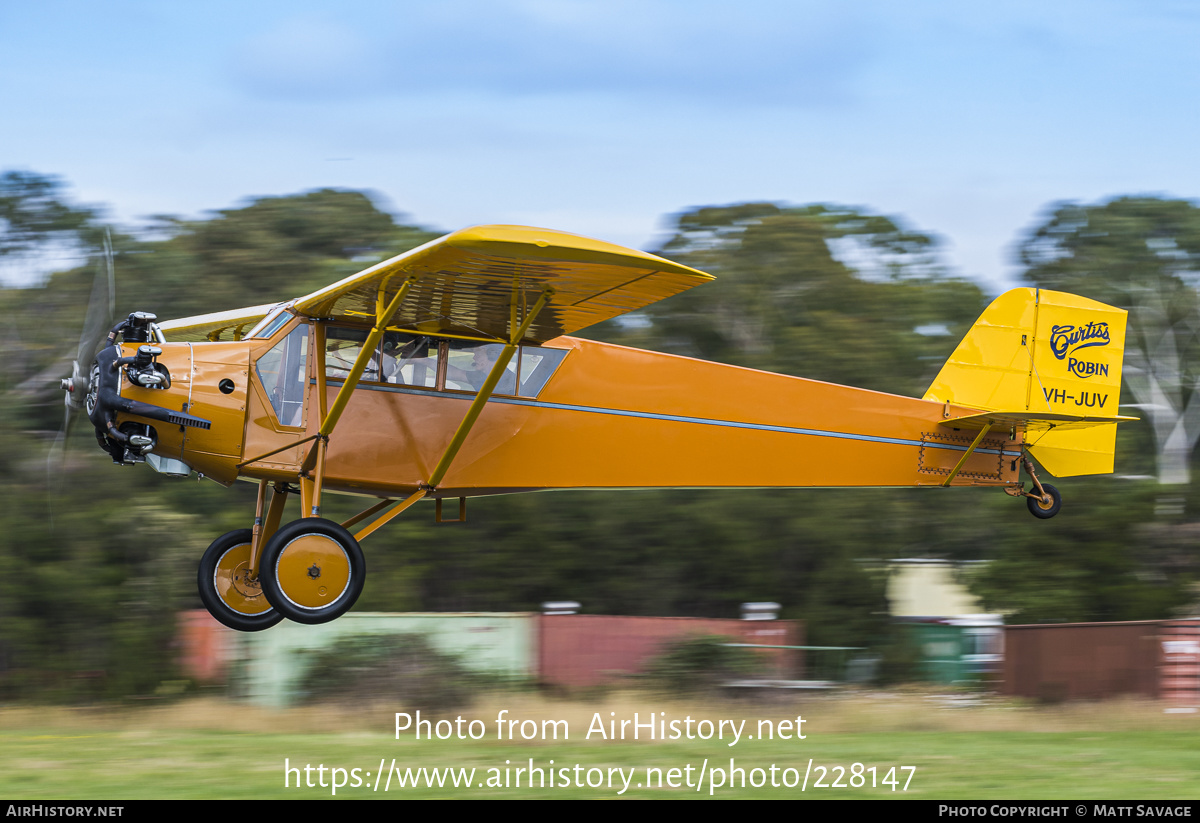 Aircraft Photo of VH-JUV | Curtiss Robin J-1 | AirHistory.net #228147