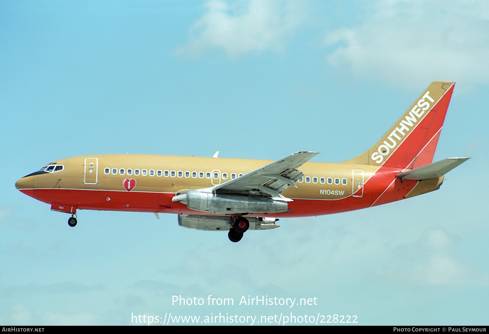 Aircraft Photo of N104SW | Boeing 737-2H4/Adv | Southwest Airlines | AirHistory.net #228222