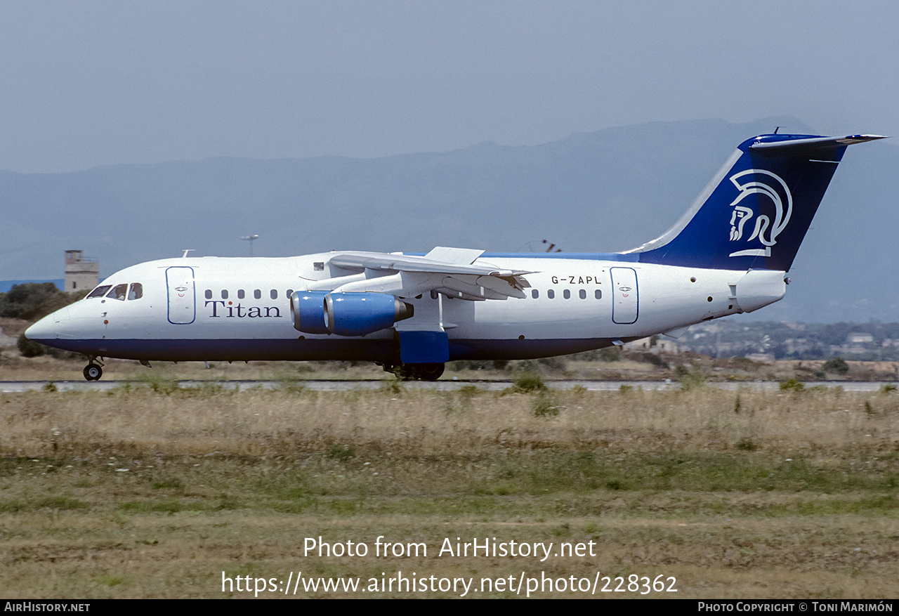 Aircraft Photo of G-ZAPL | British Aerospace BAe-146-200 | Titan Airways | AirHistory.net #228362