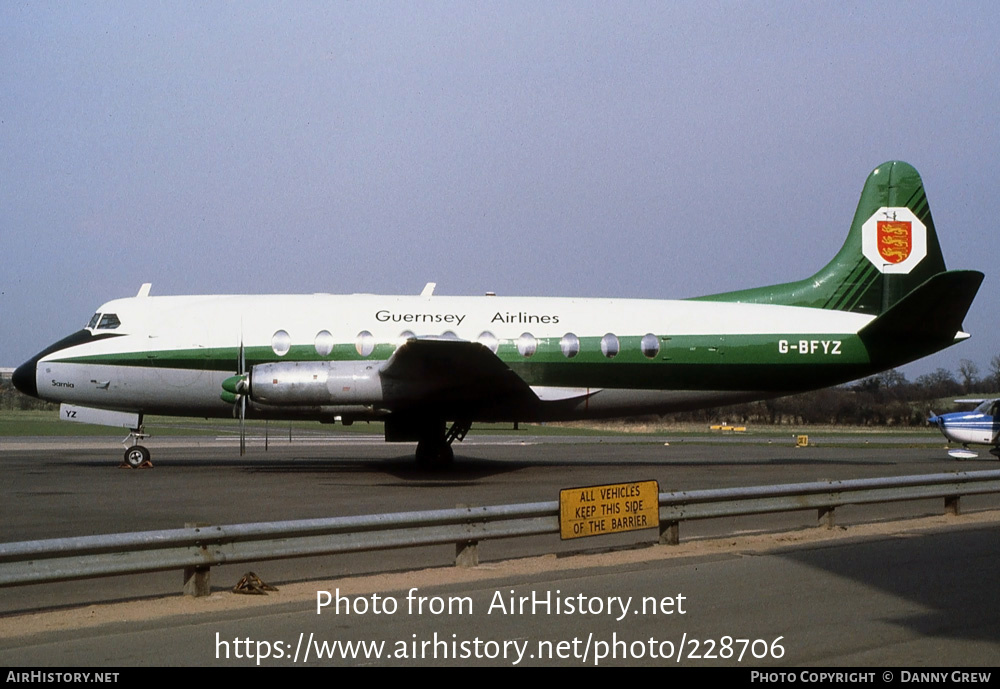 Aircraft Photo of G-BFYZ | Vickers 735 Viscount | Guernsey Airlines | AirHistory.net #228706