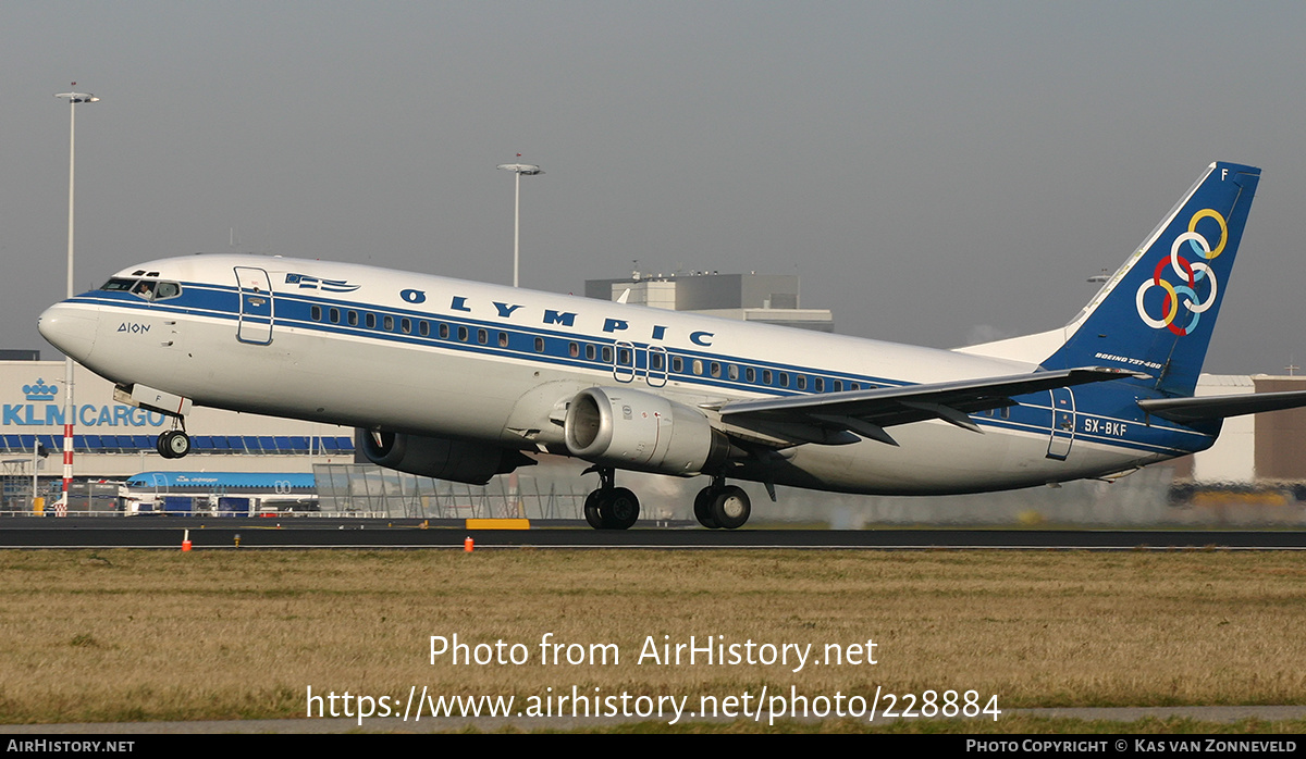 Aircraft Photo of SX-BKF | Boeing 737-484 | Olympic | AirHistory.net #228884