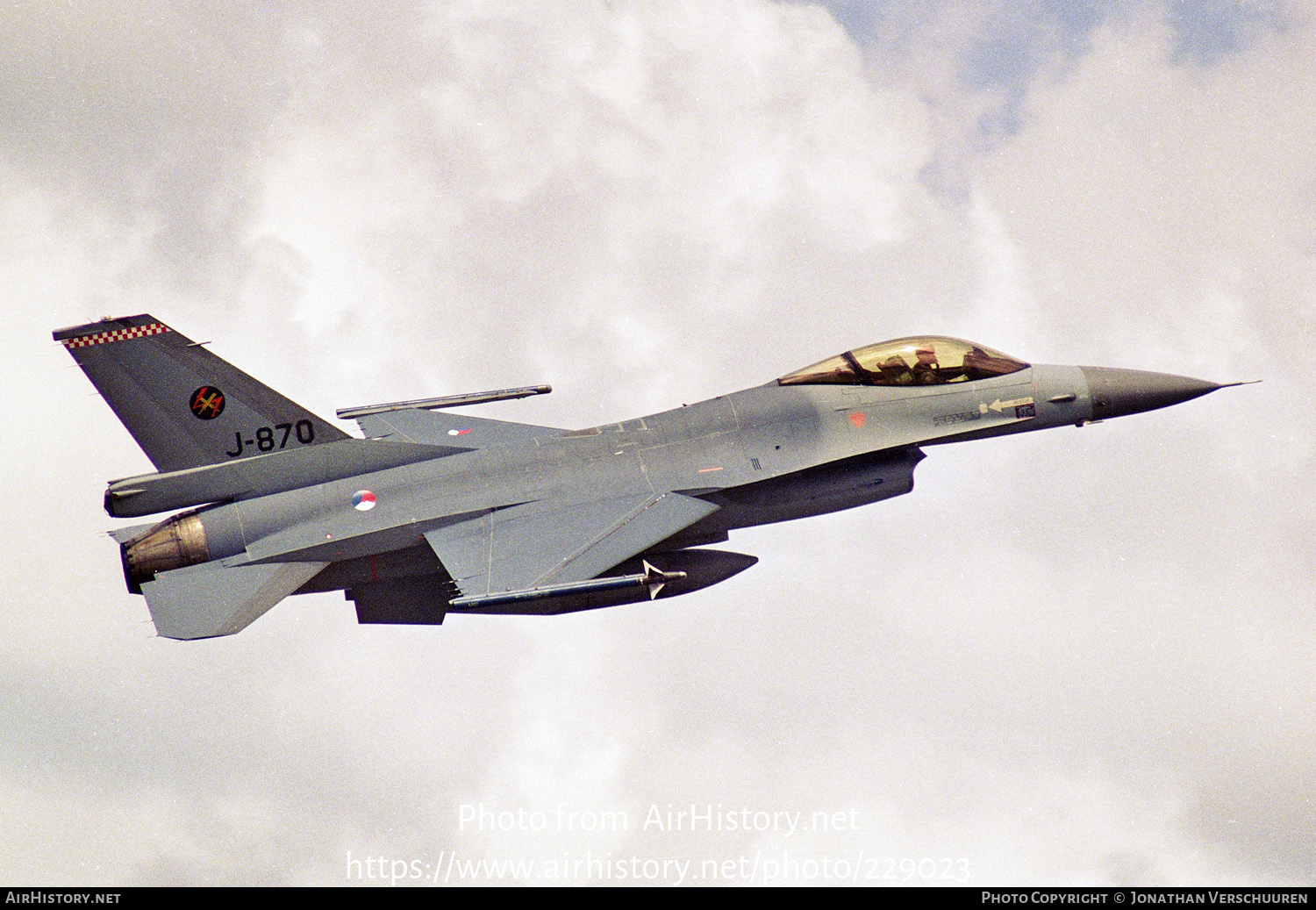 Aircraft Photo of J-870 | General Dynamics F-16A Fighting Falcon | Netherlands - Air Force | AirHistory.net #229023