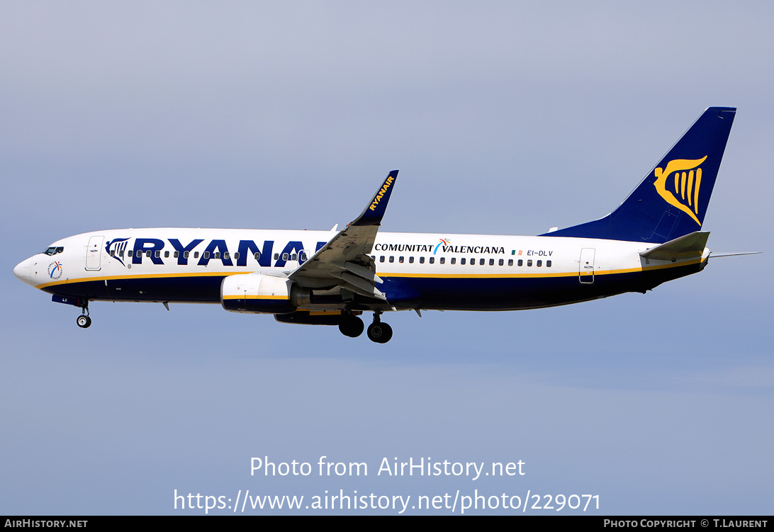 Aircraft Photo of EI-DLV | Boeing 737-8AS | Ryanair | AirHistory.net #229071