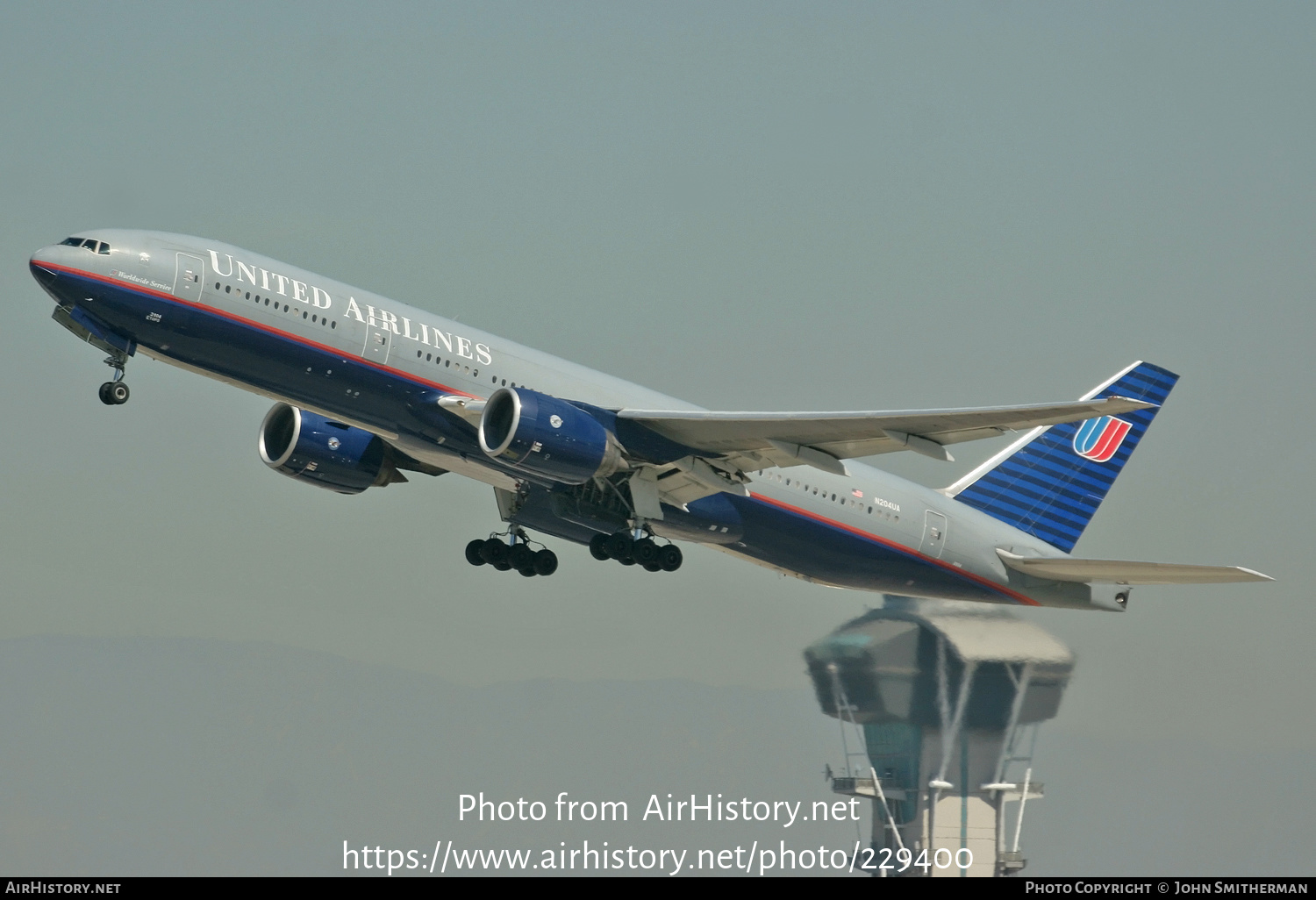 Aircraft Photo of N204UA | Boeing 777-222/ER | United Airlines | AirHistory.net #229400