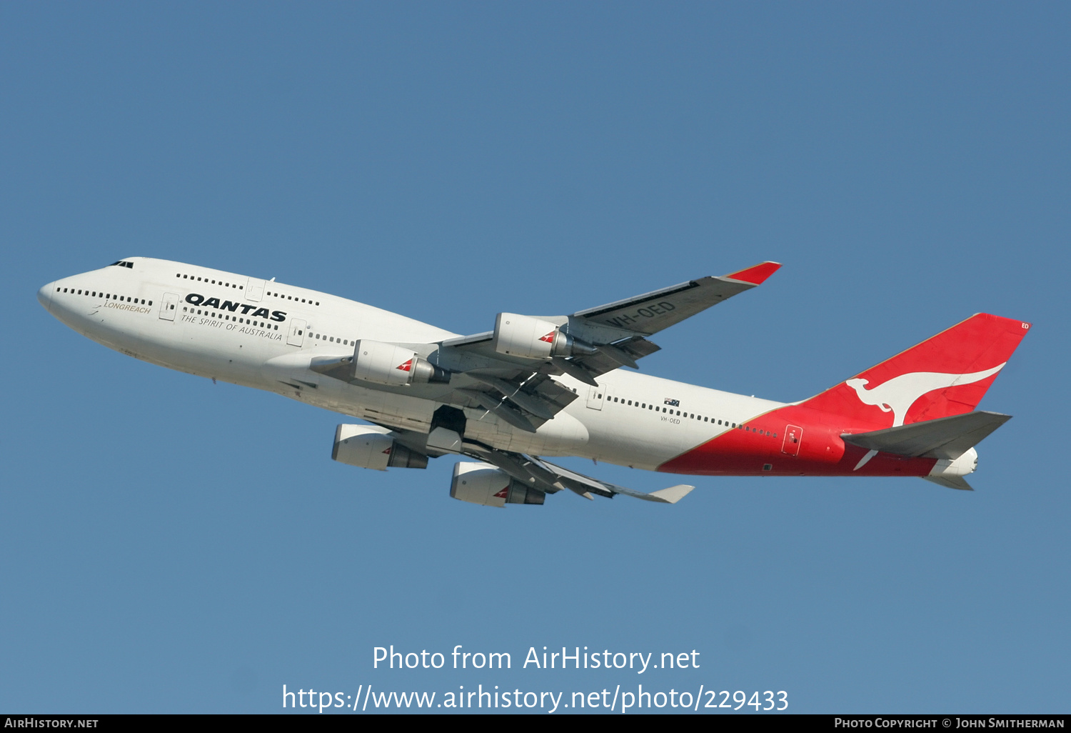 Aircraft Photo of VH-OED | Boeing 747-4H6 | Qantas | AirHistory.net #229433