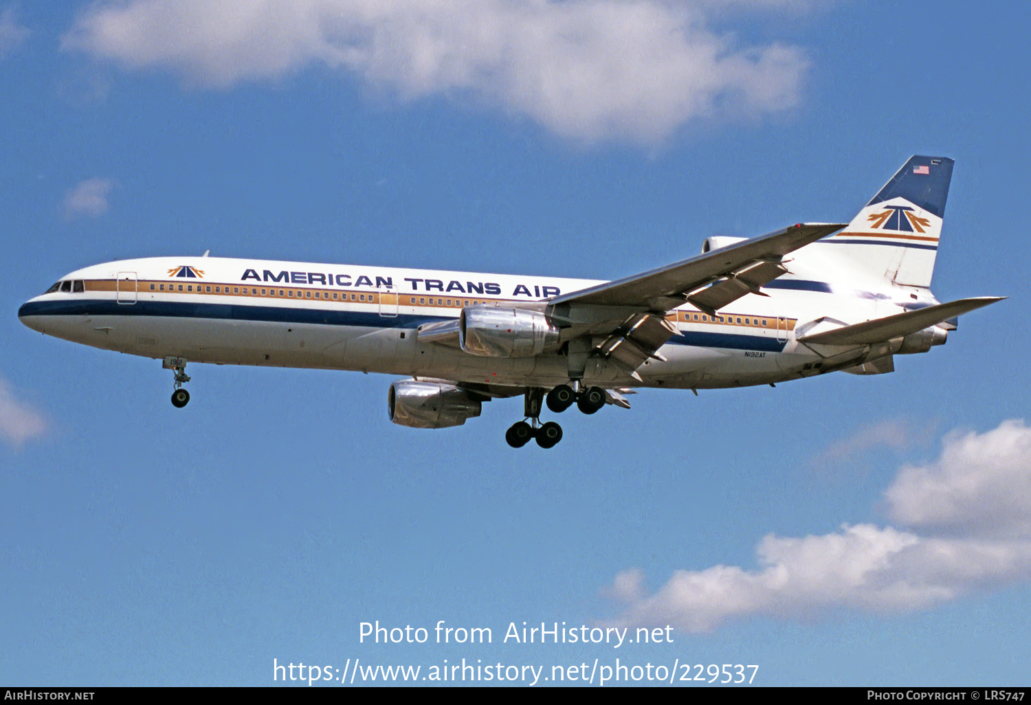 Aircraft Photo of N192AT | Lockheed L-1011-385-1 TriStar 1 | American Trans Air - ATA | AirHistory.net #229537