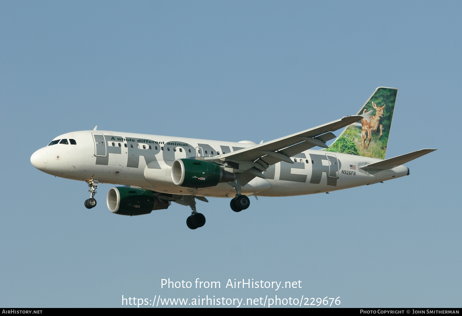 Aircraft Photo of N926FR | Airbus A319-112 | Frontier Airlines | AirHistory.net #229676