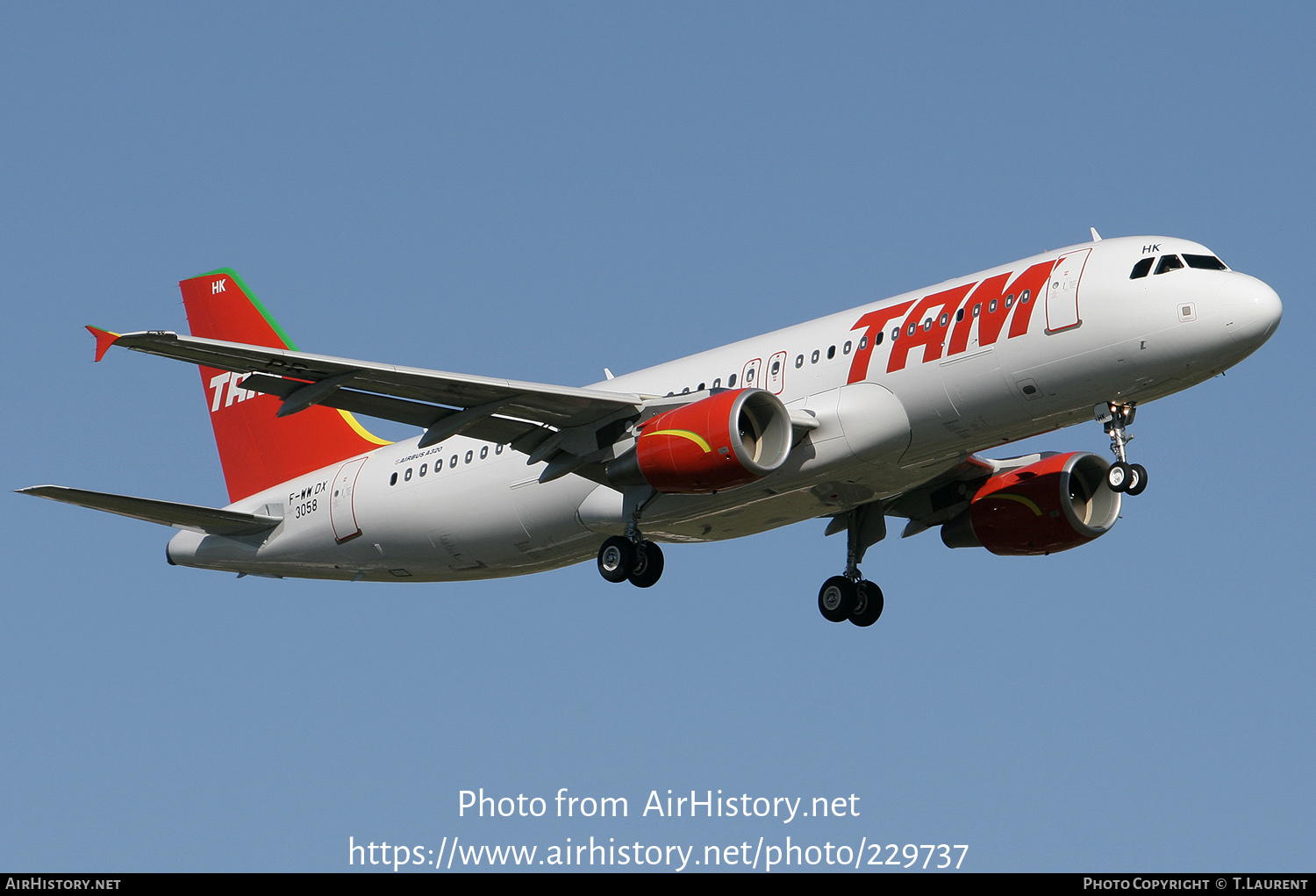 Aircraft Photo of F-WWDX | Airbus A320-214 | TAM Linhas Aéreas | AirHistory.net #229737