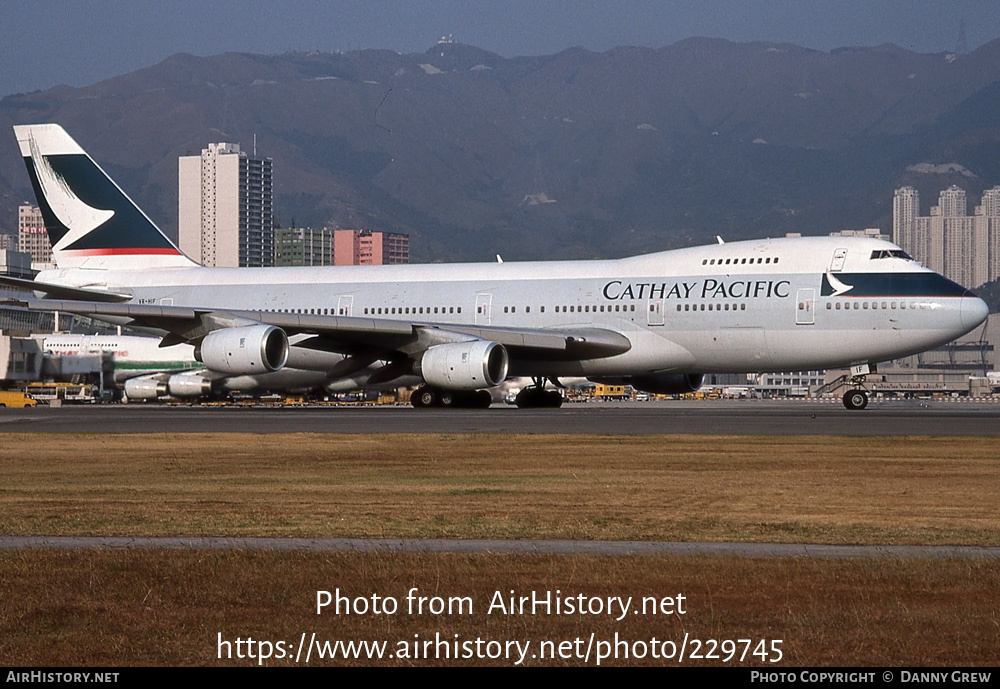 Aircraft Photo of VR-HIF | Boeing 747-267B | Cathay Pacific Airways | AirHistory.net #229745