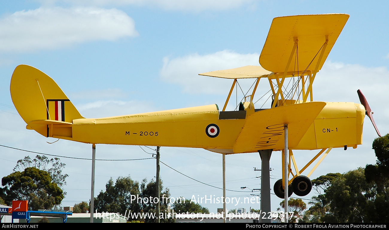 Aircraft Photo of VH-WLQ / M-2005 | De Havilland DH-82 Tiger Moth (replica) | Australia - Air Force | AirHistory.net #229817