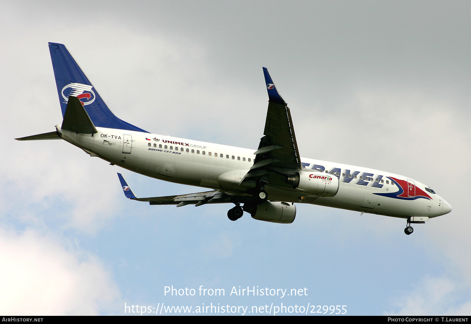 Aircraft Photo of OK-TVA | Boeing 737-86N | Travel Service | AirHistory.net #229955