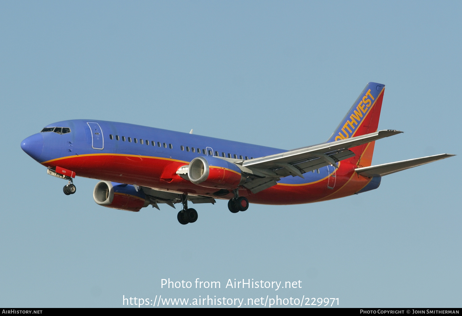 Aircraft Photo of N385SW | Boeing 737-3H4 | Southwest Airlines | AirHistory.net #229971