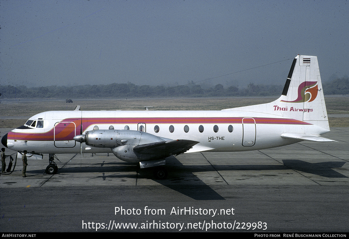 Aircraft Photo of HS-THE | Hawker Siddeley HS-748 Srs2/243 | Thai Airways | AirHistory.net #229983