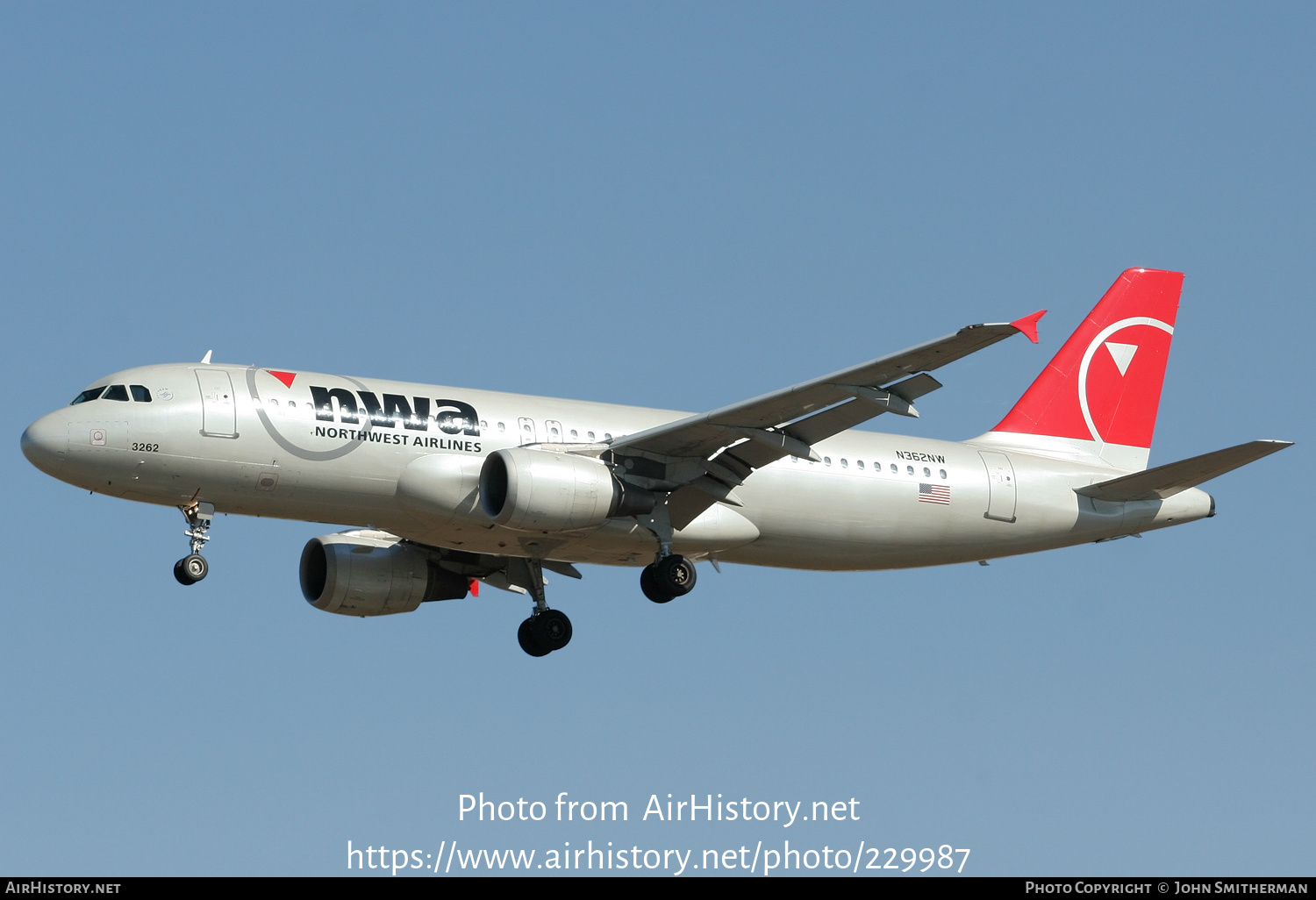 Aircraft Photo of N362NW | Airbus A320-212 | Northwest Airlines | AirHistory.net #229987