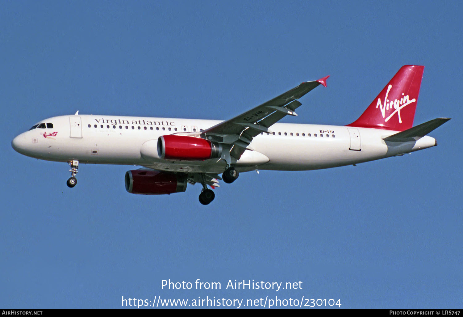 Aircraft Photo of EI-VIR | Airbus A320-231 | Virgin Atlantic Airways | AirHistory.net #230104