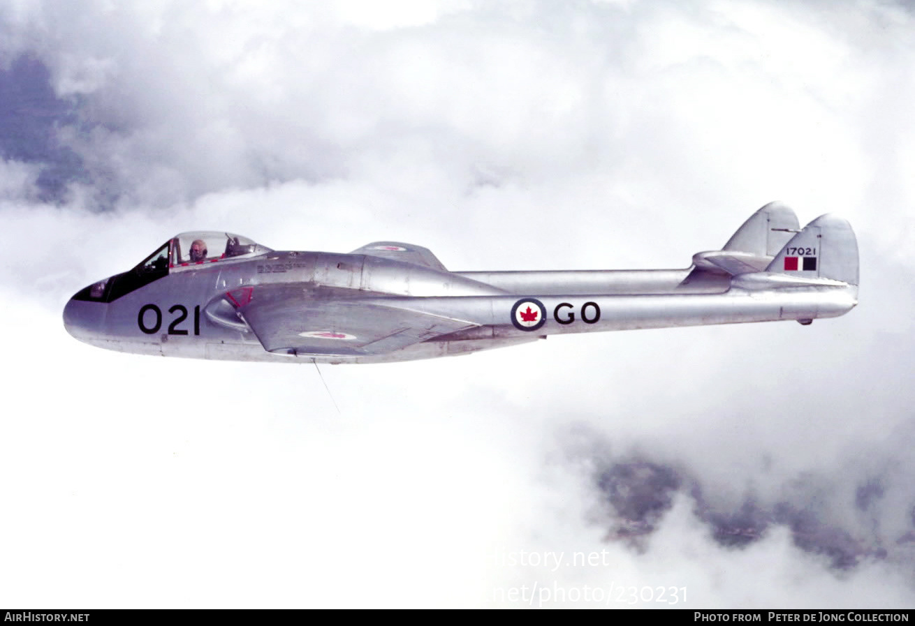 Aircraft Photo of 17021 | De Havilland D.H. 100 Vampire F3 | Canada - Air Force | AirHistory.net #230231