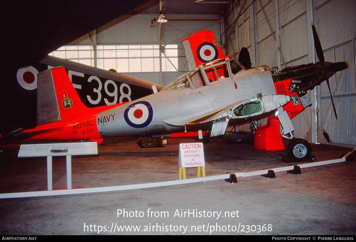 Aircraft Photo of WL732 | Boulton Paul P-108 Sea Balliol T21 | UK - Navy | AirHistory.net #230368