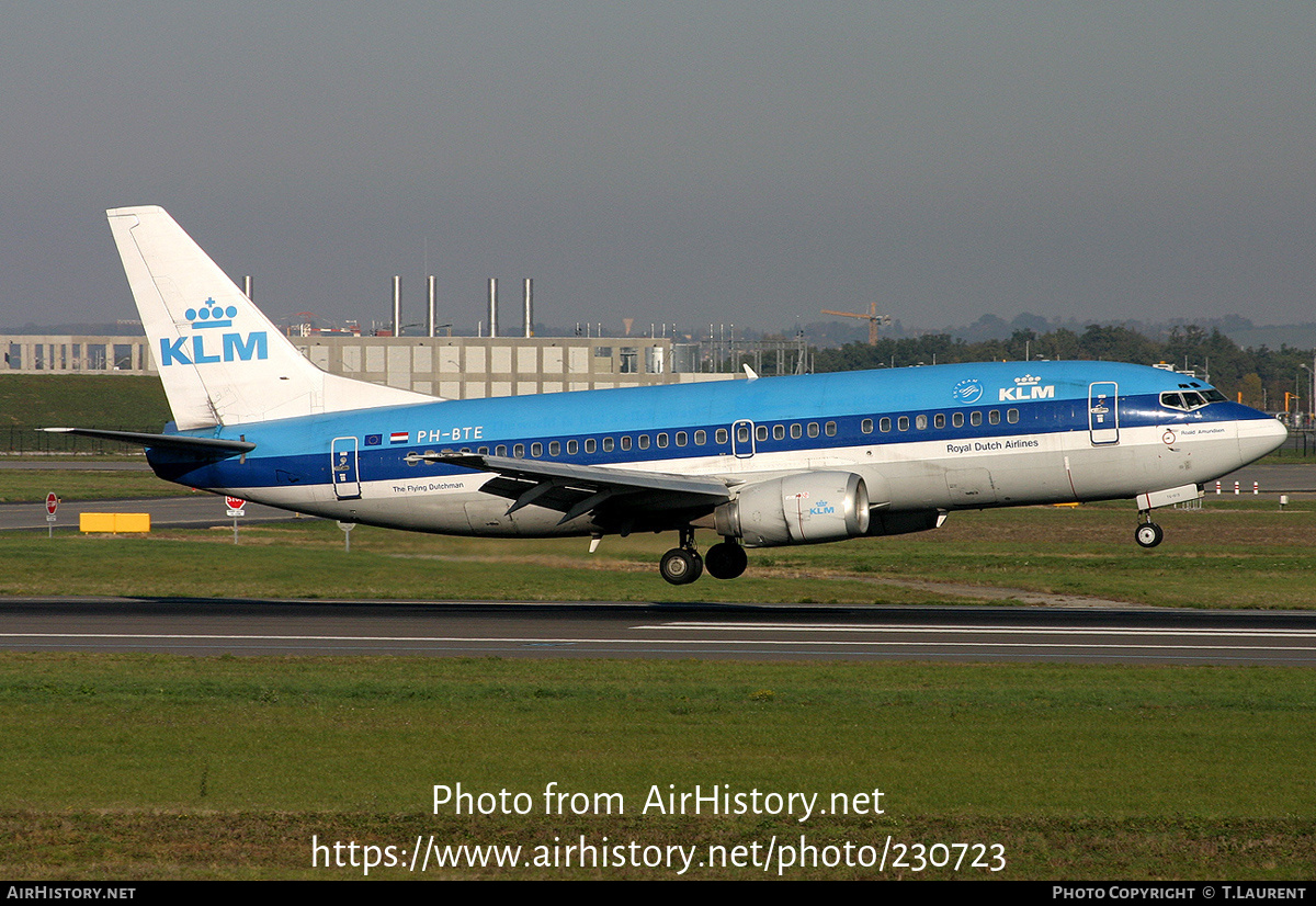 Aircraft Photo of PH-BTE | Boeing 737-306 | KLM - Royal Dutch Airlines | AirHistory.net #230723