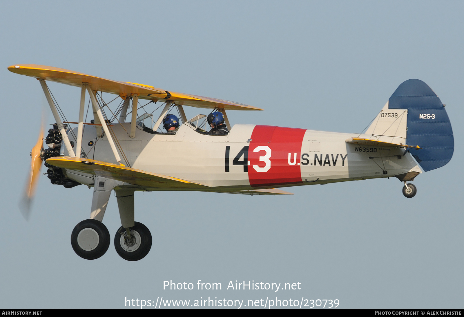 Aircraft Photo of N63590 / 07539 | Boeing N2S-3 Kaydet (B75N1) | USA - Navy | AirHistory.net #230739