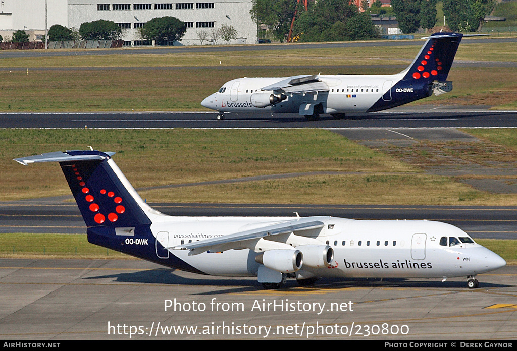 Aircraft Photo of OO-DWK | British Aerospace Avro 146-RJ100 | Brussels Airlines | AirHistory.net #230800