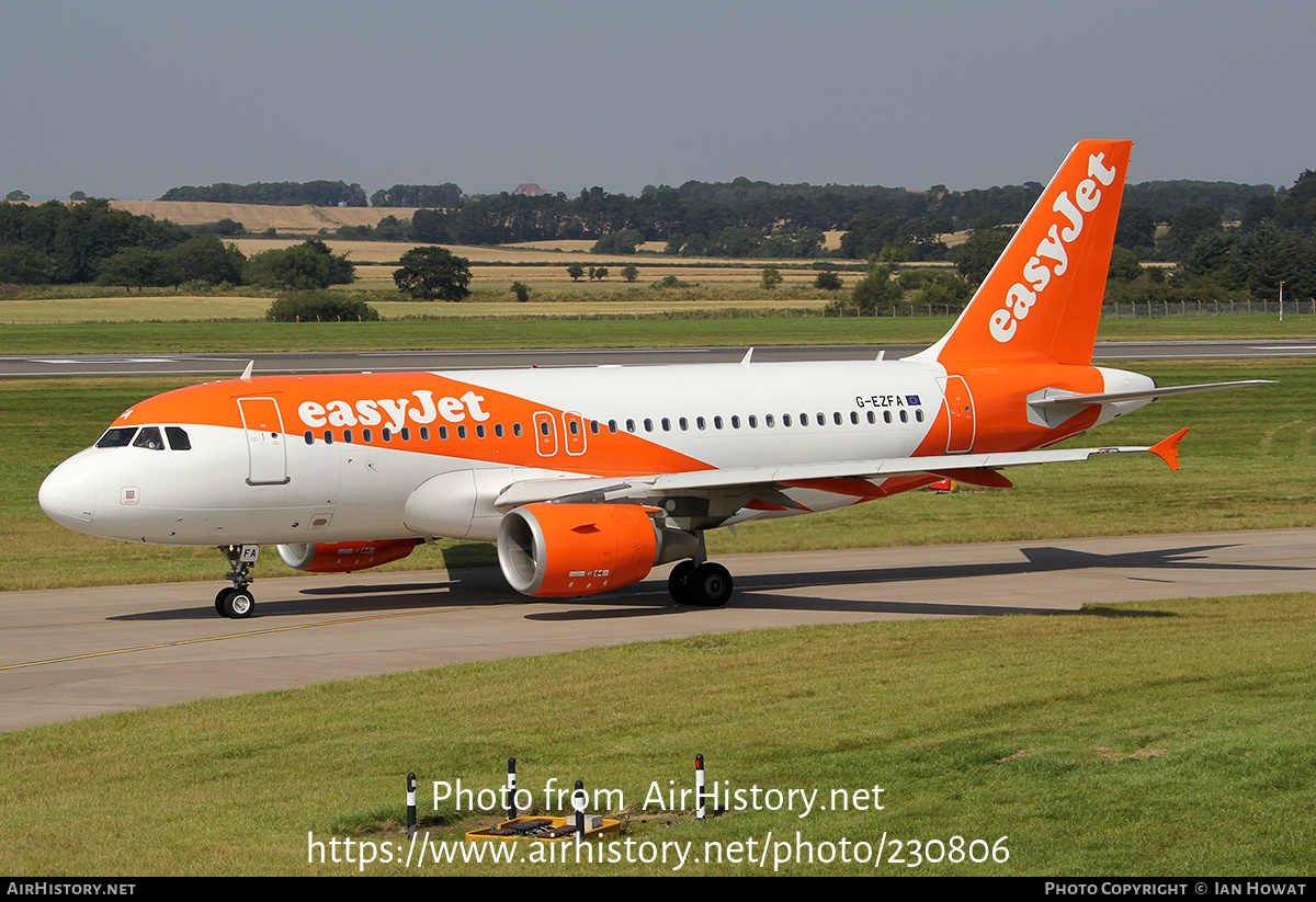 Aircraft Photo of G-EZFA | Airbus A319-111 | EasyJet | AirHistory.net #230806