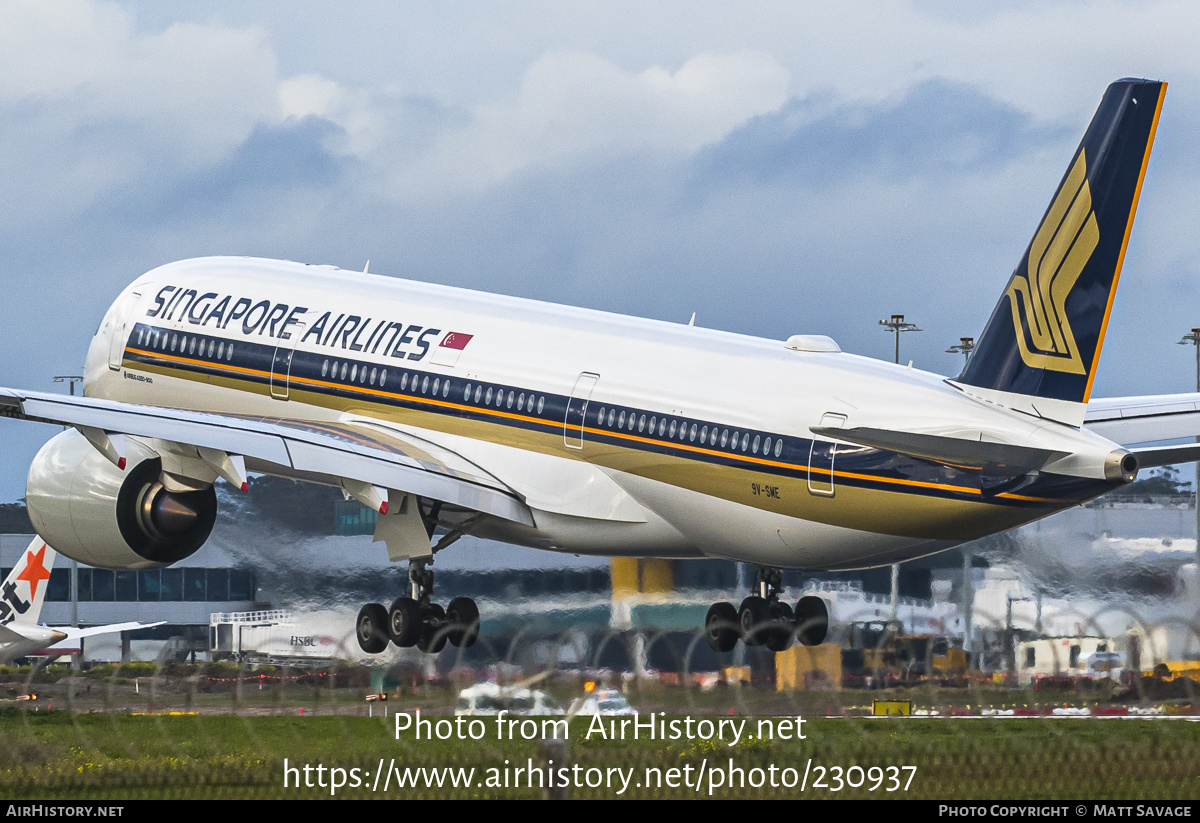 Aircraft Photo of 9V-SME | Airbus A350-941 | Singapore Airlines | AirHistory.net #230937