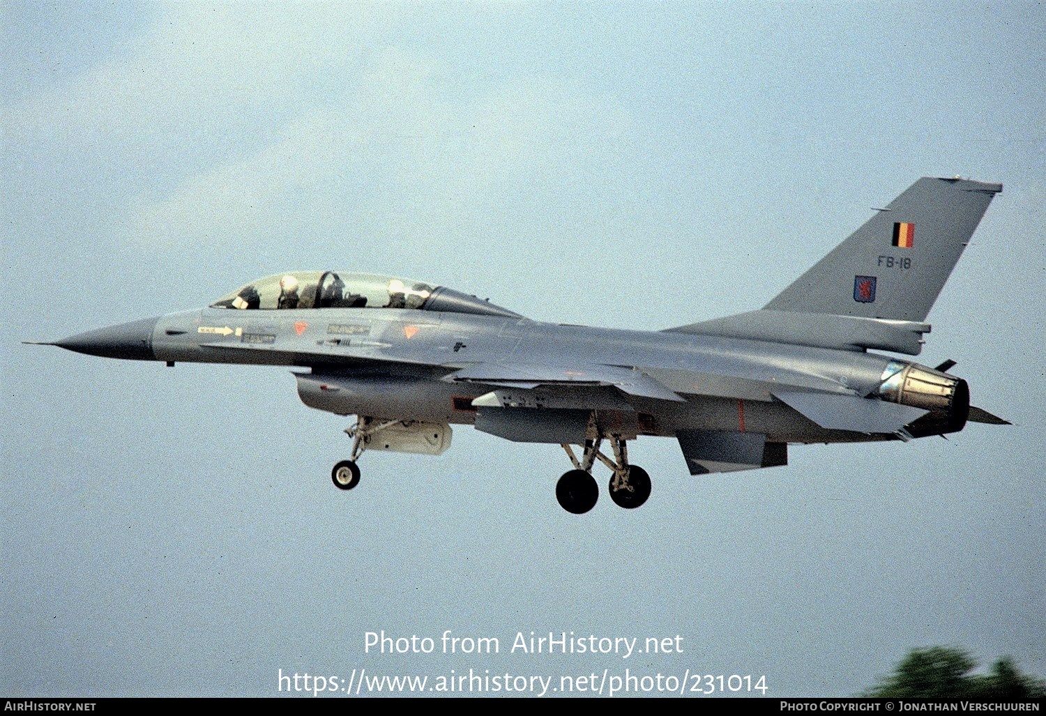 Aircraft Photo of FB18 | General Dynamics F-16B Fighting Falcon | Belgium - Air Force | AirHistory.net #231014