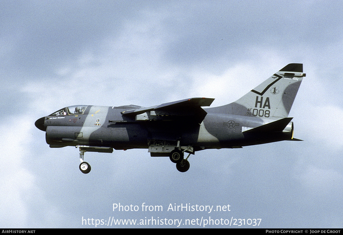 Aircraft Photo of 70-1008 / AF70-008 | LTV A-7D Corsair II | USA - Air Force | AirHistory.net #231037