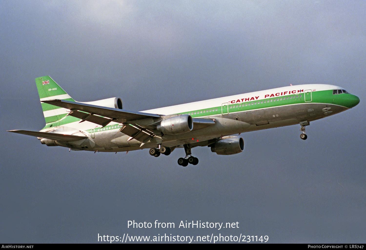 Aircraft Photo of VR-HOG | Lockheed L-1011-385-1 TriStar 1 | Cathay Pacific Airways | AirHistory.net #231149