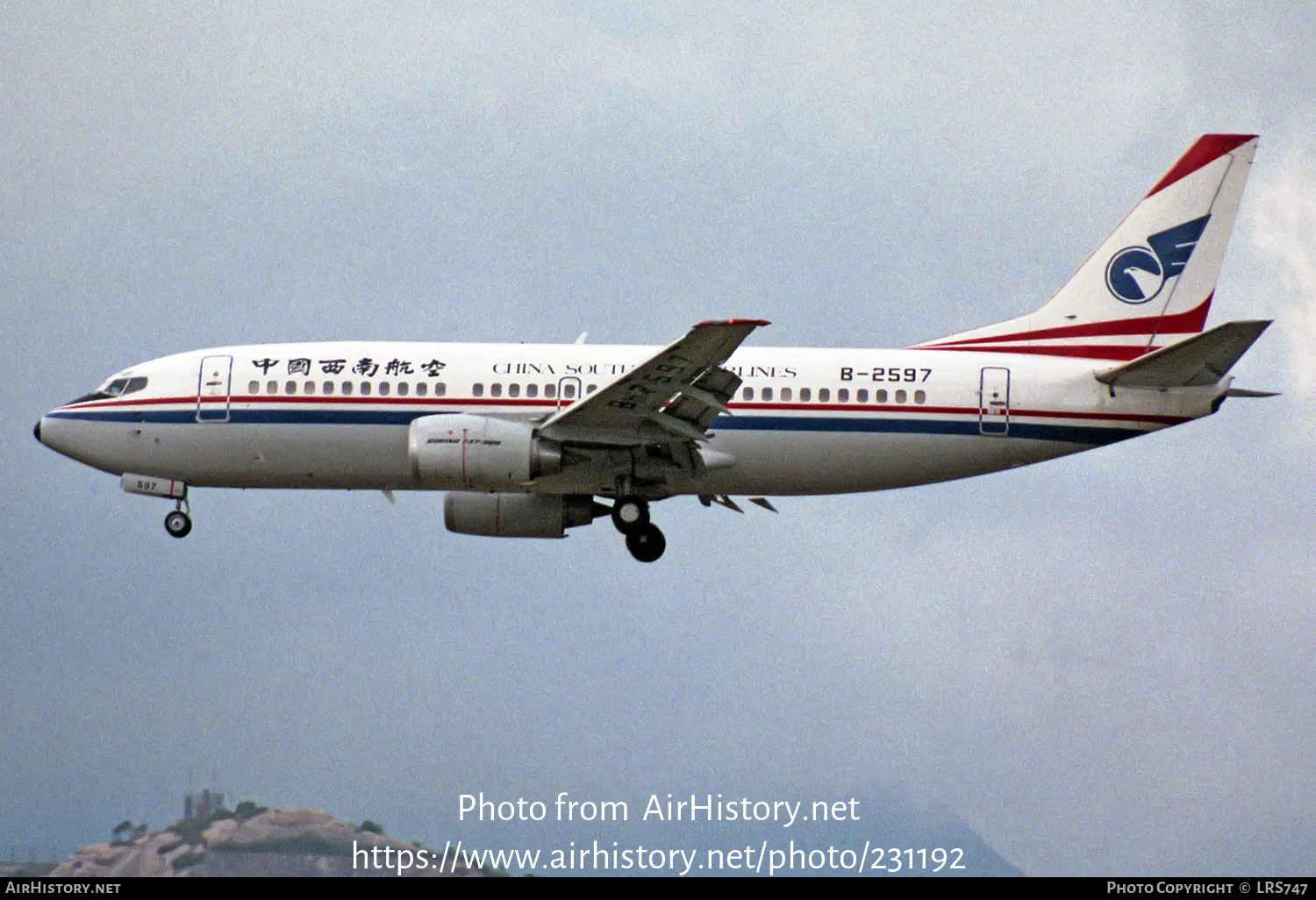 Aircraft Photo of B-2597 | Boeing 737-3Z0 | China Southwest Airlines | AirHistory.net #231192