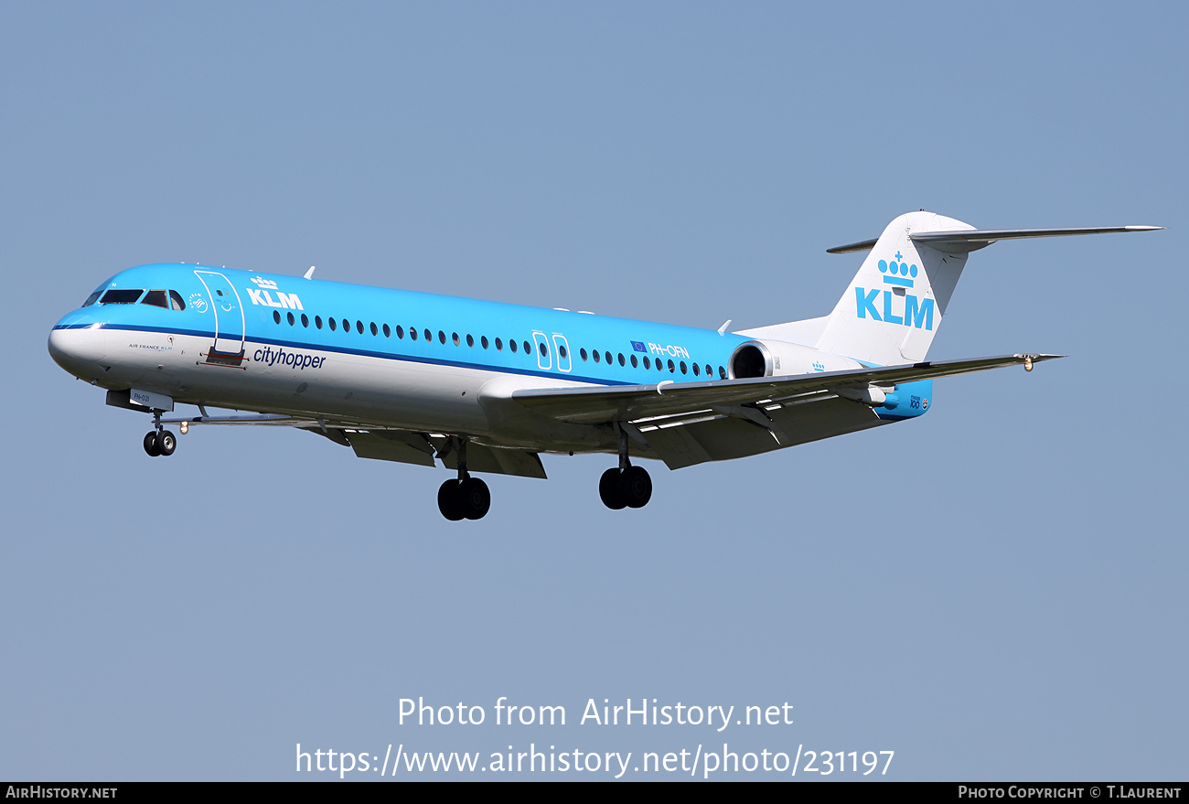 Aircraft Photo of PH-OFN | Fokker 100 (F28-0100) | KLM Cityhopper | AirHistory.net #231197