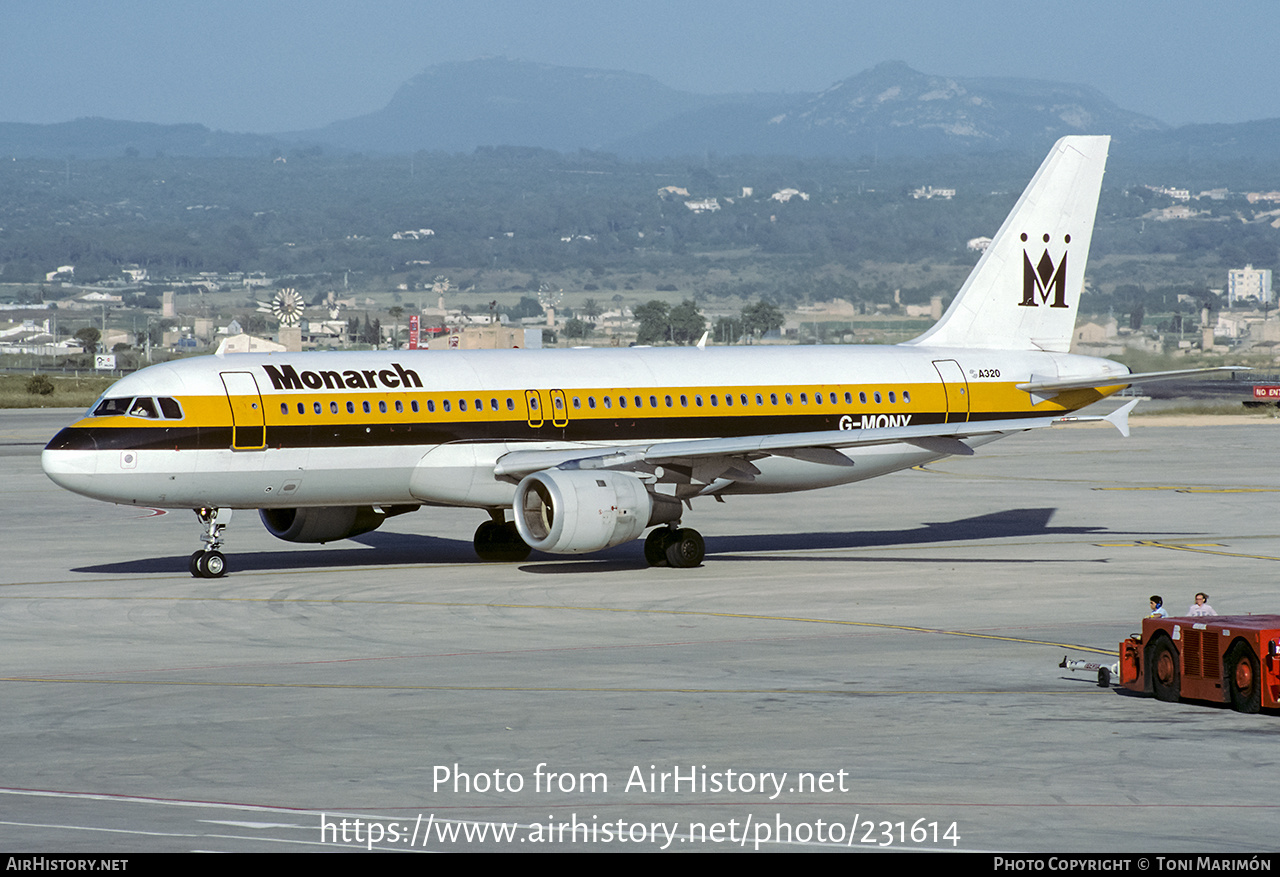 Aircraft Photo of G-MONY | Airbus A320-212 | Monarch Airlines | AirHistory.net #231614