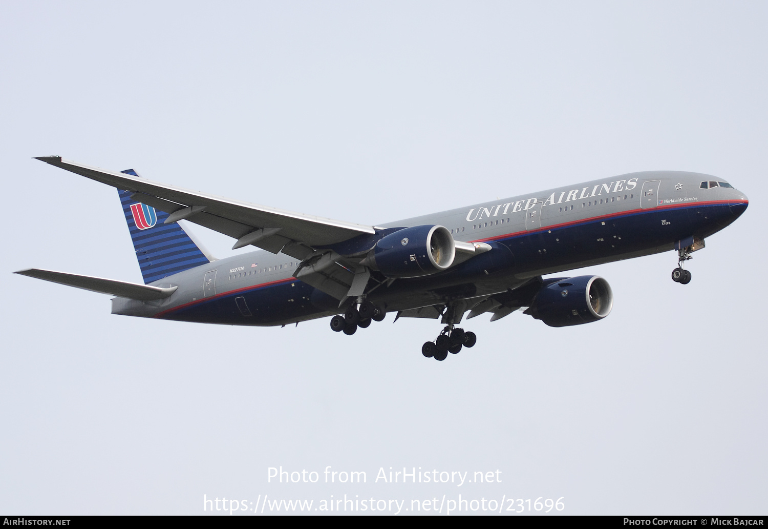 Aircraft Photo of N227UA | Boeing 777-222/ER | United Airlines | AirHistory.net #231696