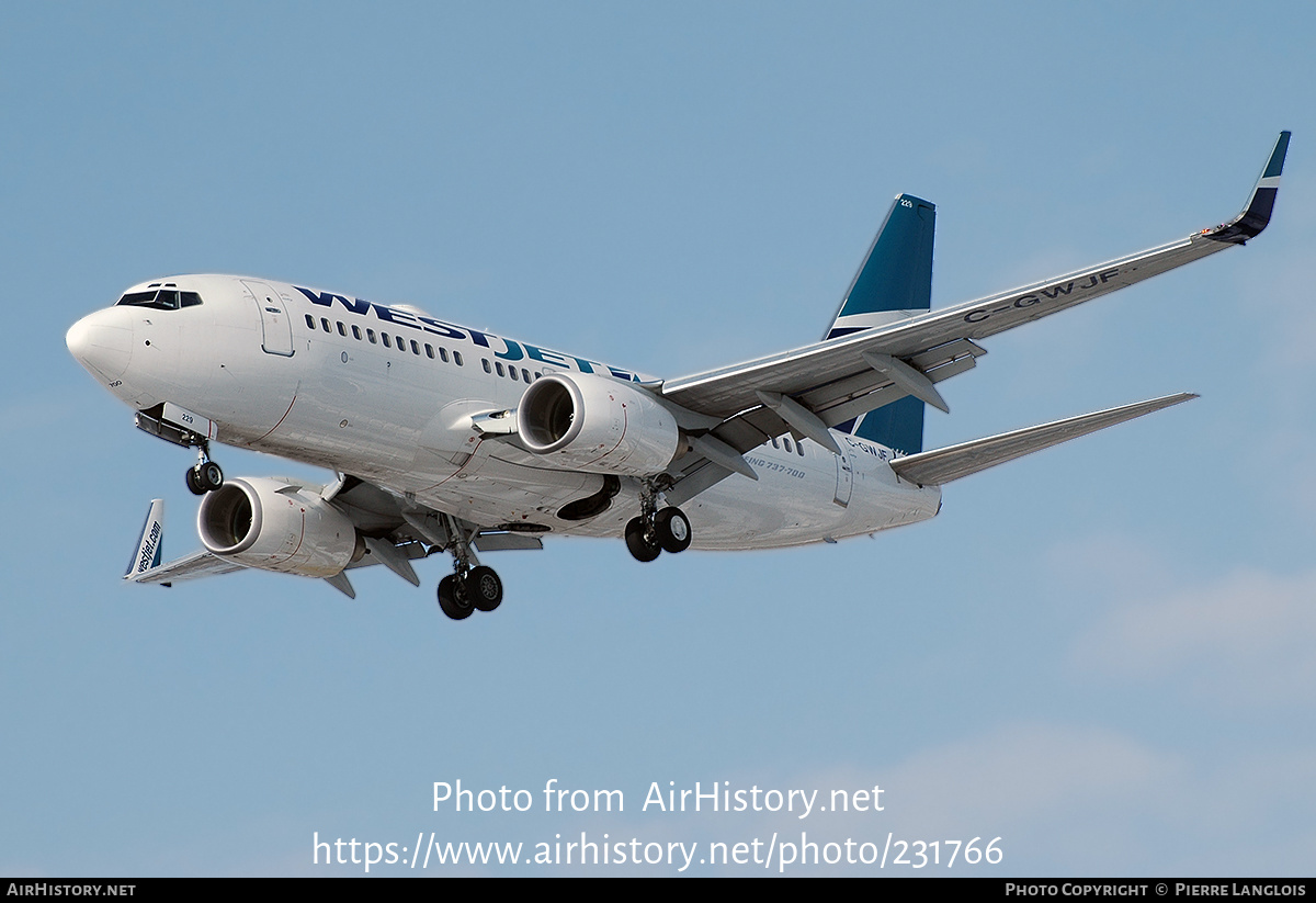 Aircraft Photo of C-GWJF | Boeing 737-7CT | WestJet | AirHistory.net ...