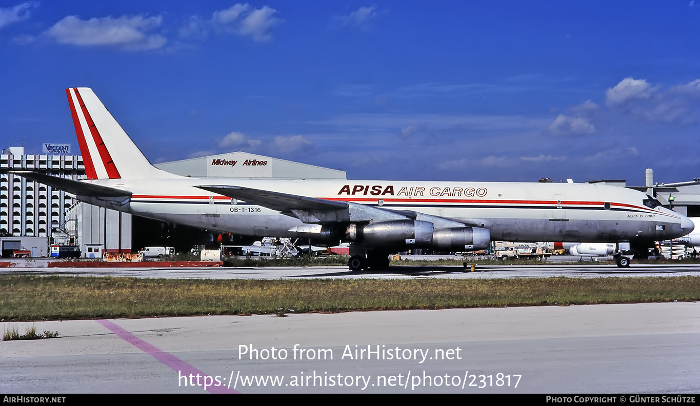 Aircraft Photo of OB-T-1316 | Douglas DC-8-33(F) | APISA Air Cargo | AirHistory.net #231817